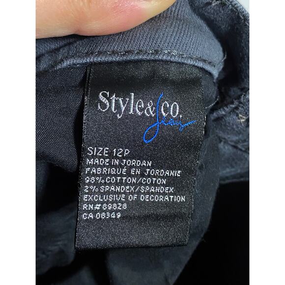 Style & Co Womens 12P Jeans Petite Easy Fit Gray Cotton Stretch Actual 30 x 28 - Picture 6 of 7